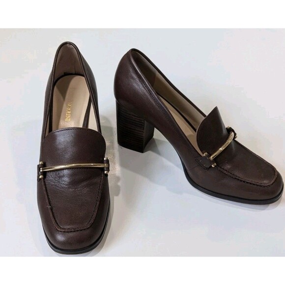 ENZO Angiolini Womens Brown Leather Loafer Size 8.5 M - Picture 4 of 6